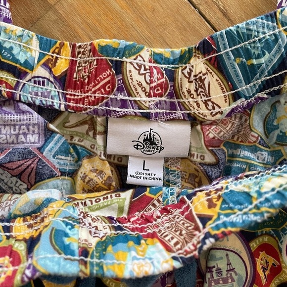 Disney Parks Lounge Pajama Pants All Over Print Souvenir Travel Theme - Picture 5 of 5